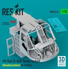 CH-54A (S-64E) Tarhe cockpit Detailed edition for ICM kit 1/35 Reskit RSU35-0053