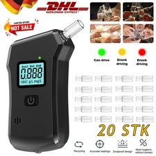 Alkoholtester Polizeigenau Alkoholmessgeräte 20-Mundstücken Profi Promilletester