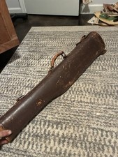 VINTAGE LEATHER TAKE DOWN RIFLE / SHOTGUN HARD CASE