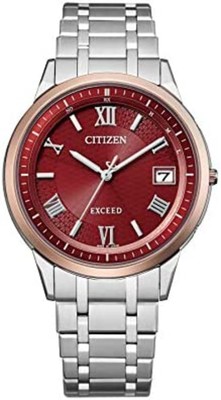CITIZEN EXCEED Eco-Drive AS7154-50W Solar Watch Men's Silver F/S w/Tracking# NEW