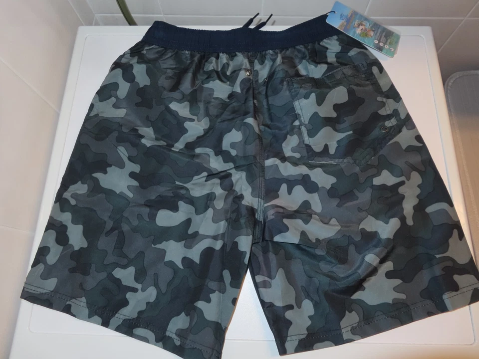 SHORT MAILLOT DE BAIN SHARK ONE imprimé camouflage gris Taille S HOMME NEUF - Photo 3/4