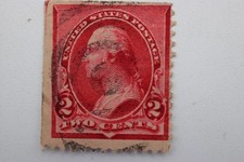 US Scott 220a Left Cap Only EFO Plate Variety Used Stamp