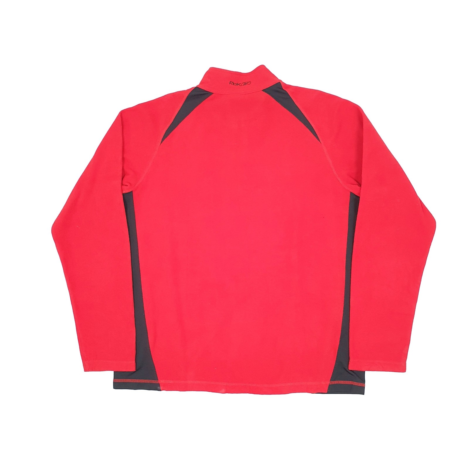 REEBOK 1/4 Quarter Zip Polyester Fleece Jumper Mens L image 3