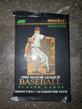 1992 Score Pinnacle Series 2 Premier Edition Baseball MLB Sealed Pack 16 Cards