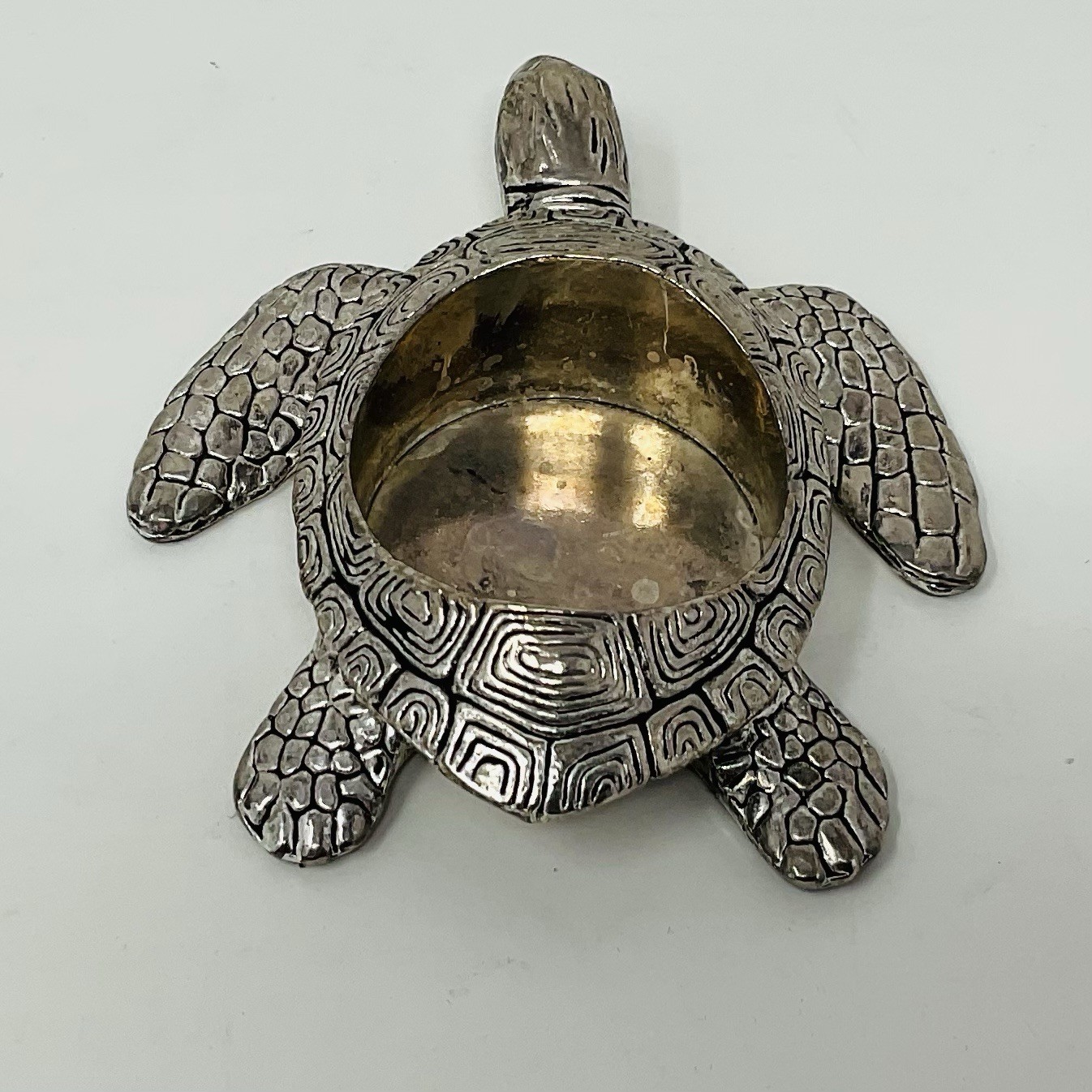 Yankee Candle SeaTurtle Silver Tea Light Candle Holder Retired Beach House Decor