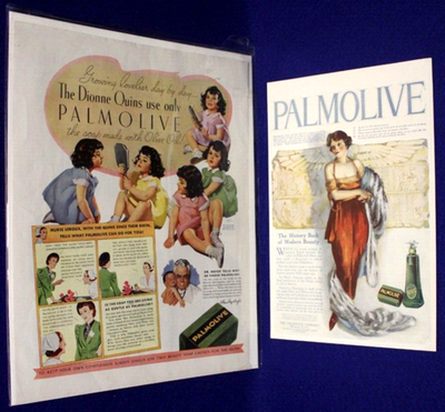 #ad #ad Palmolive Soap Vintage Print Ad Campbell Soup Ad and OMAR Cigarettes on back $15.50