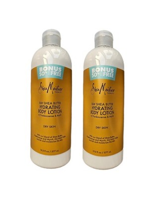 Shea Moisture Raw Shea Butter Feuchtigkeitsspendende Körperlotion 19,5oz 2er Pack