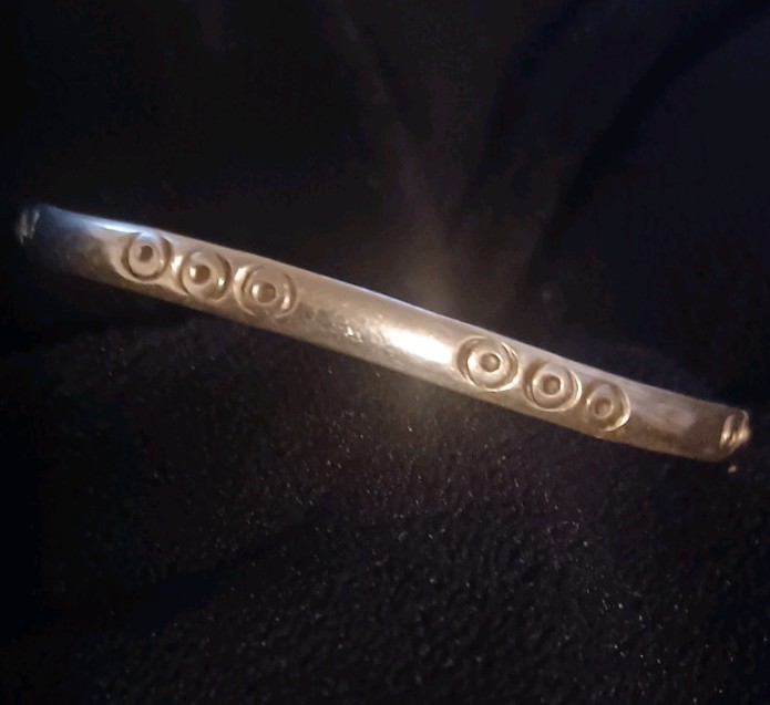 Taxco Sterling Solid Silver Bangle Bracelet Mexic… - image 9