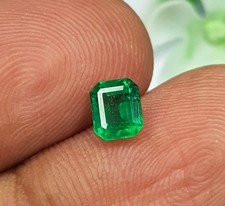 Natural Emerald Zambian octagon Cut Untreated loose Gemstone 0.53 CT