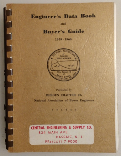 Engineer's Data Book and Buyer's Guide 1959-1960 Nat'l Assoc of Power ...