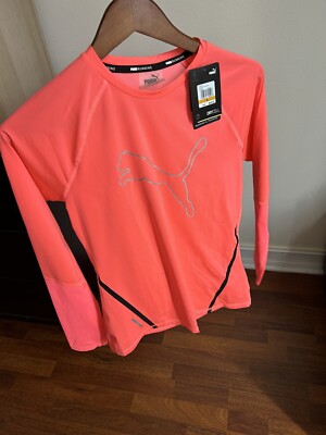 NWT Puma Runner ID Women's Long Sleeve Tee Top w/ Mesh in