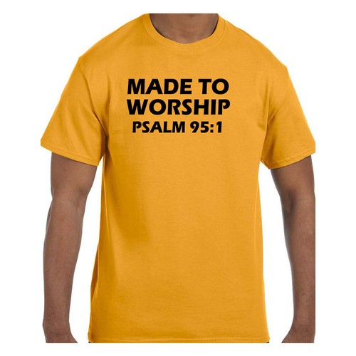 Christian Religious Tshirt Made to Worship Psalm 95:1 Short or Long Sleeve - Picture 9 of 13