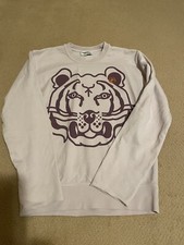 Authentic KENZO PARIS Women Small Tiger Sweatshirt Lilac Pullover Designer