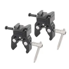 2x CAMVATE Super Crab Clamp+Universal V-Lock Mount QR Adapter for Camera Battery