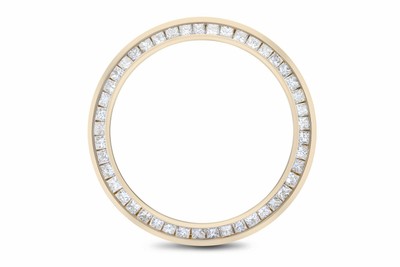 2.75CT Princess Cut Diamond Bezel 14K Yellow For Rolex 36MM Datejust, President