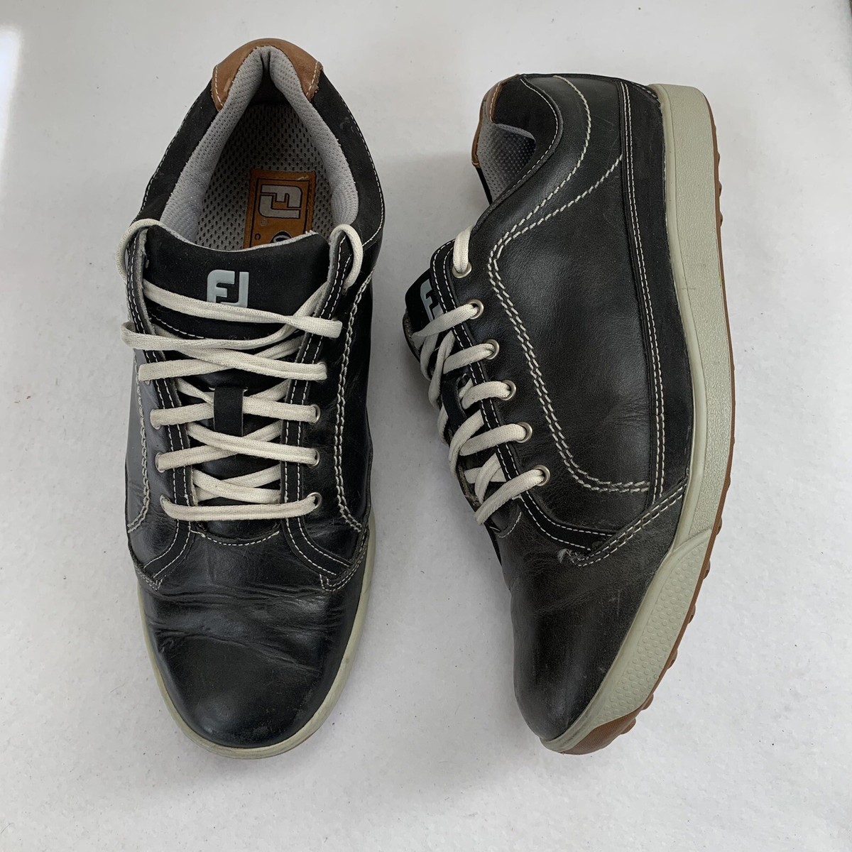 売却済み FootJoy FJ Contour Men's Size 8.5 M Black Sneakers Spikeless Golf