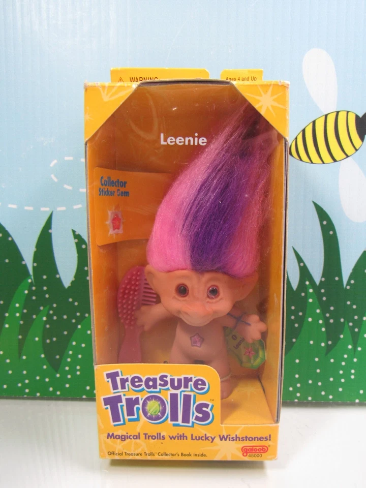 LEENIE - 3" Ace Treasure Troll Doll - NUEVO EN PAQUETE - STAR NAVEL STONE Foto 2 de 4