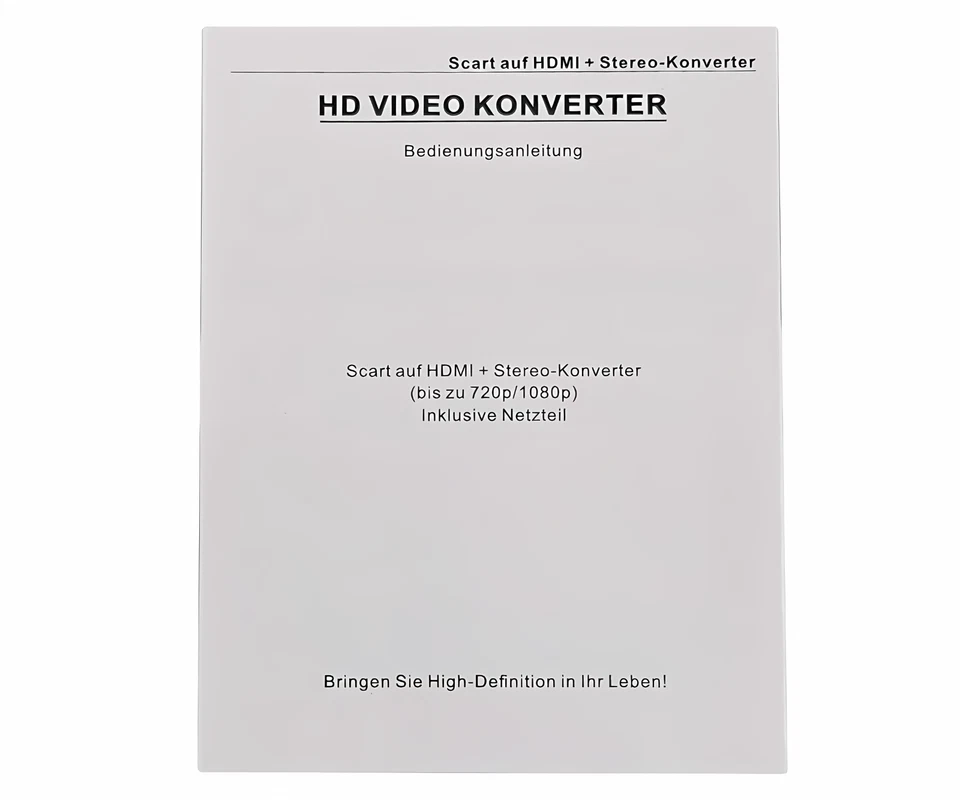 DINIC SCART-HDMI Adapter Video und Audio analog auf HDMI bis 1080p@60Hz, schwarz - Bild 4 von 4