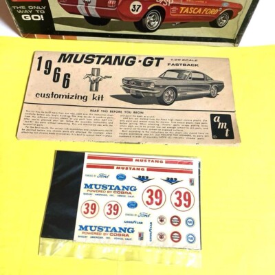 希少！激レア！当時物！amt '66 FORD MUSTANG-GT AMT '66 Ford Mustang GT - Classic 1/25 Scale Model Kit | eBay
