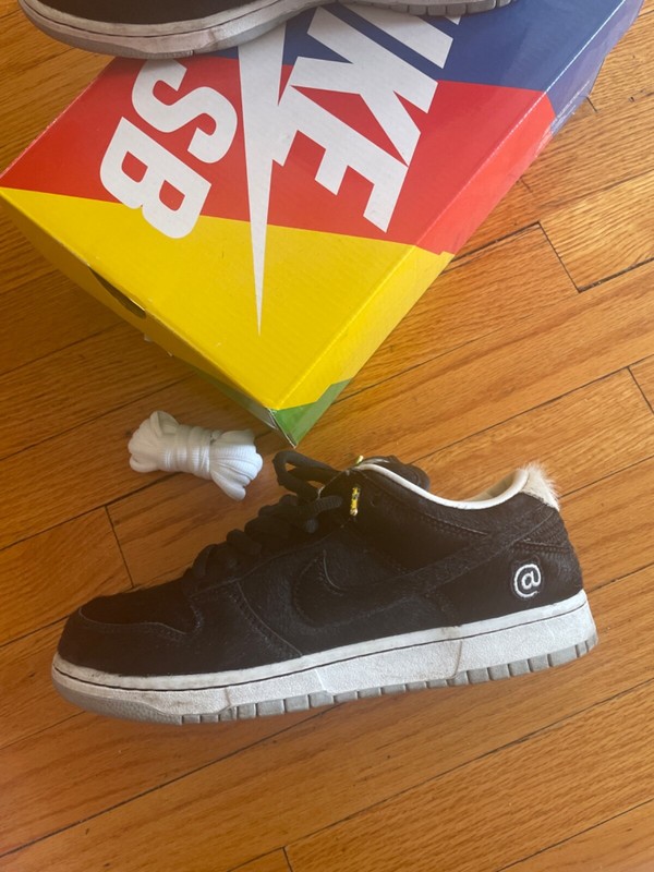 Nike SB Medicom Toy Bearbrick black hair dunk lows size 9 mens
