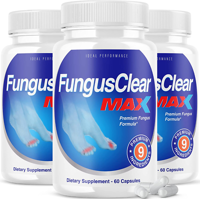 #ad 3 Pack Fungus Clear Max Toenail Pills 180 Capsules $79.95