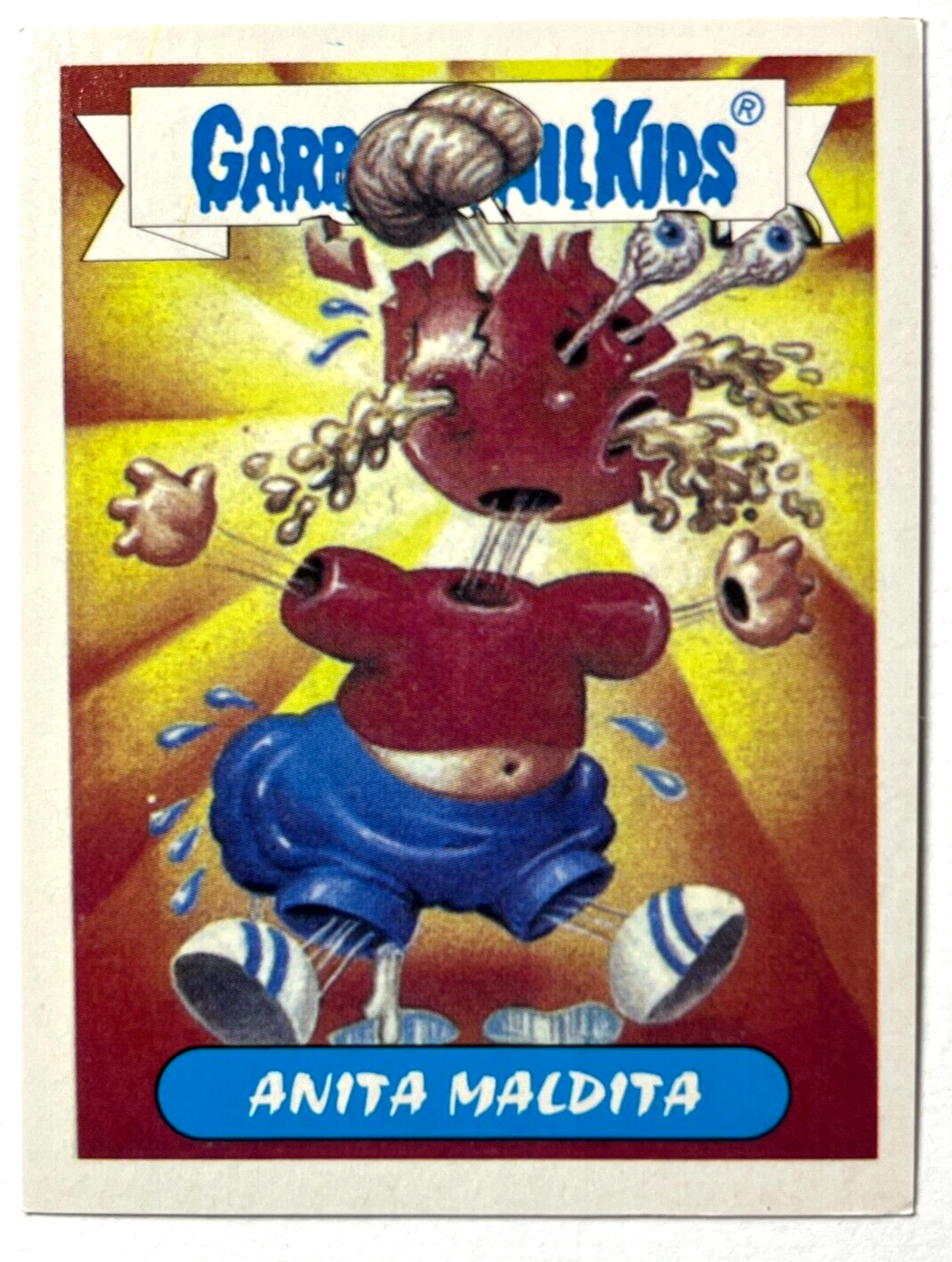 1988 GARBAGE PAIL KIDS Sticker Reedition #031 ANGRY ANNIE Peru Edition
