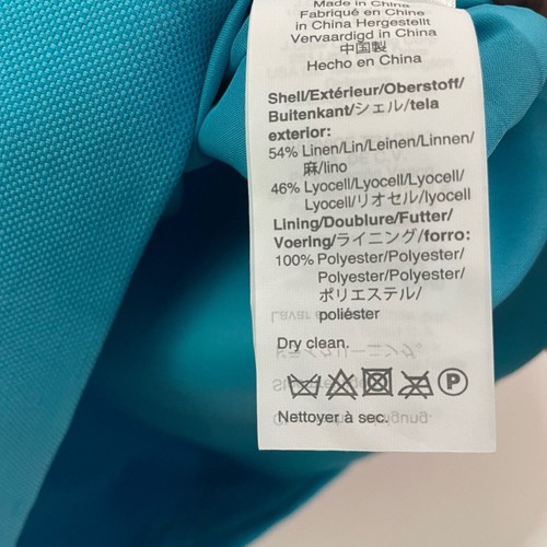 J. Crew strukturierte Leinenmischung Mantel Kleid blau Größe 2 Büro Karriere Reise Neu mit Etikett - Bild 9 von 10