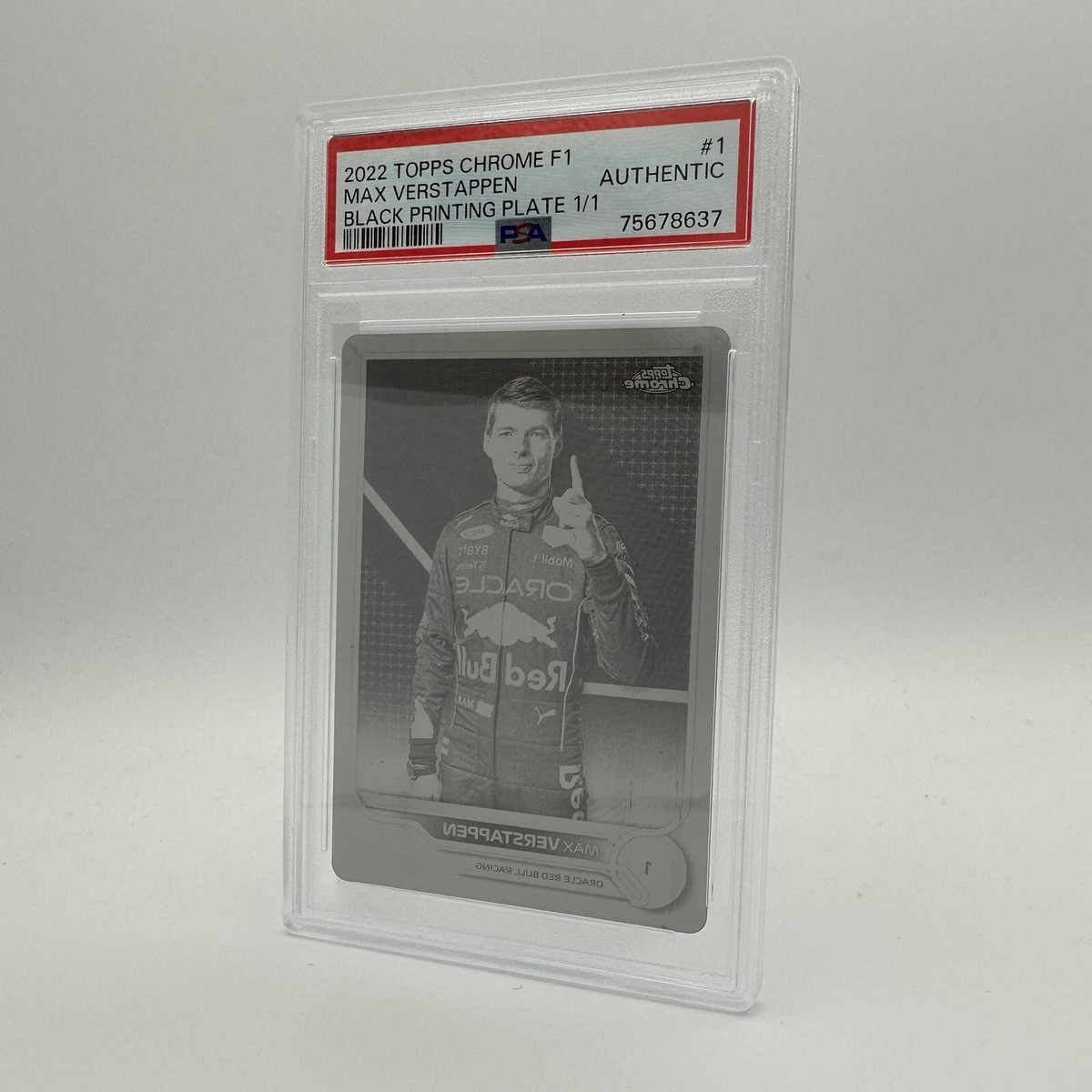 1/1 Black Printing Plate - Max Verstappen #1 - 2022 Topps Chrome