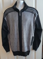 Men's, XL, black  gray, long sleeve, zippered, sweater, new w/o tags