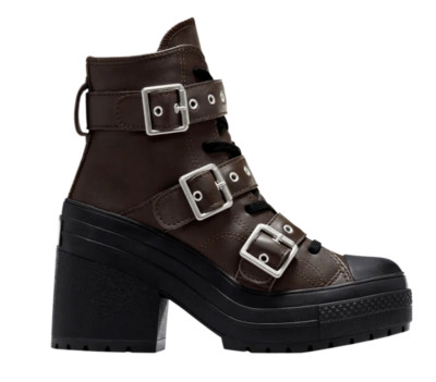 SIZE 8 WOMENS - NEW Chuck 70 De Luxe Heel Leather & Buckles High Top A12209C