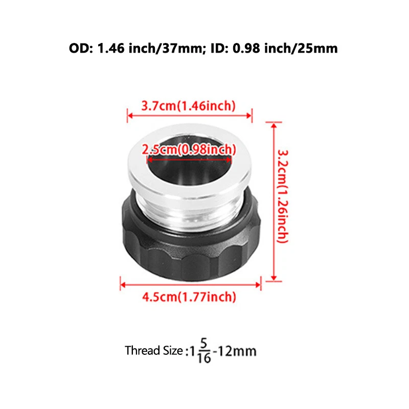 ID 0.98"/25mm Weld Billet On Filler Neck Cap Oil Fuel Water Tank Aluminum Alloy - Image 2 of 4