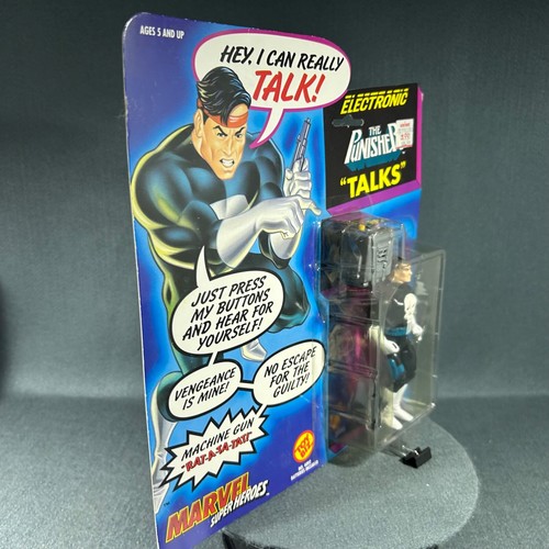 Marvel Super Heroes Electronic Talks The Punisher Figure 1991 ToyBiz Vintage - 第 9/21 張圖片