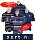 <!--F#f_0-->BERTINI - 2 PACK ASSORTED STRIPES - 100% COTTON COLLARED POLO WITH SMALL POCKET<!--F/-->