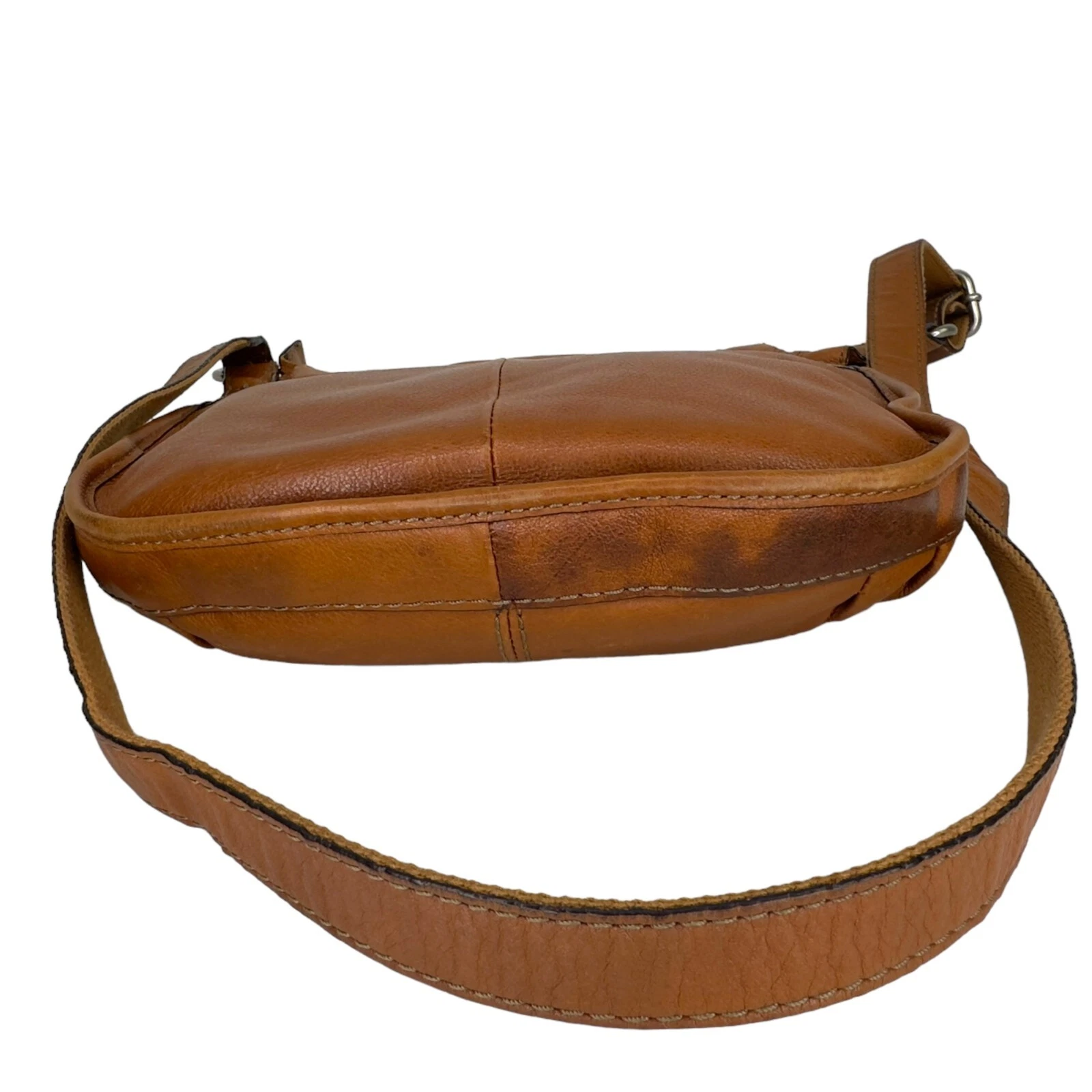 Borsa in pelle Fossil marrone tracolla messenger designer moda borsa da sella