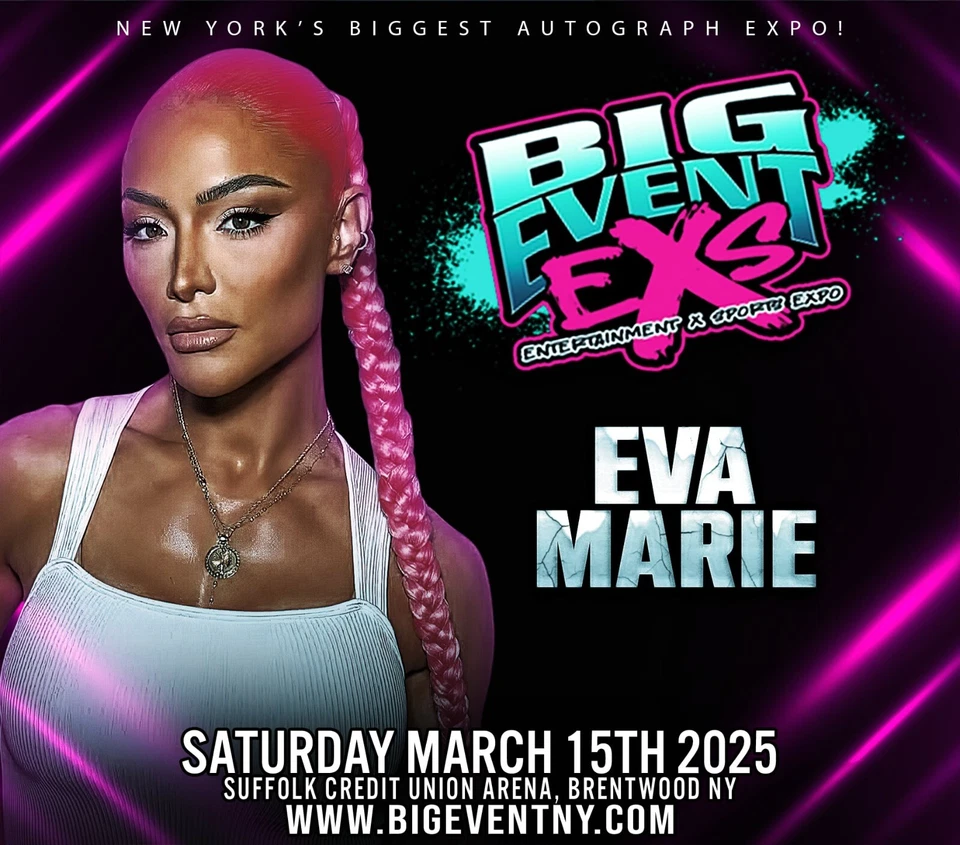 Foto autógrafa firmada por Eva Marie 8x10 WWE RAW Smackdown certificado de autenticidad JSA METÁLICO Foto 2 de 3