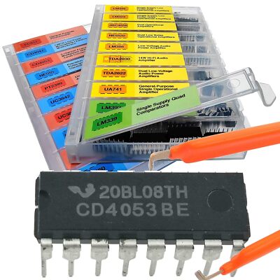 161 Piece Electronic Component Kit With Ic Plier And Pin Assignment Table