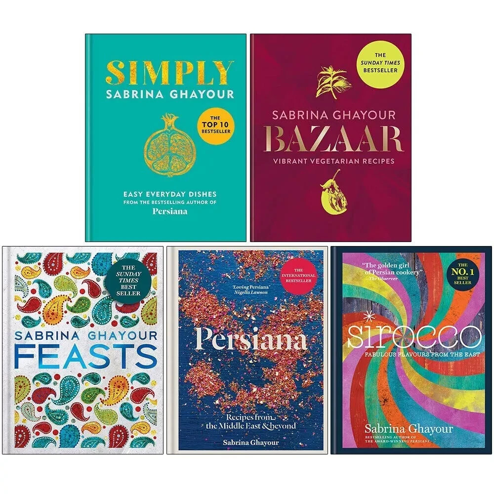 Sabrina Ghayour Collection 5 Books Set Persiana, Simply, Sirocco, Bazaar,Feasts