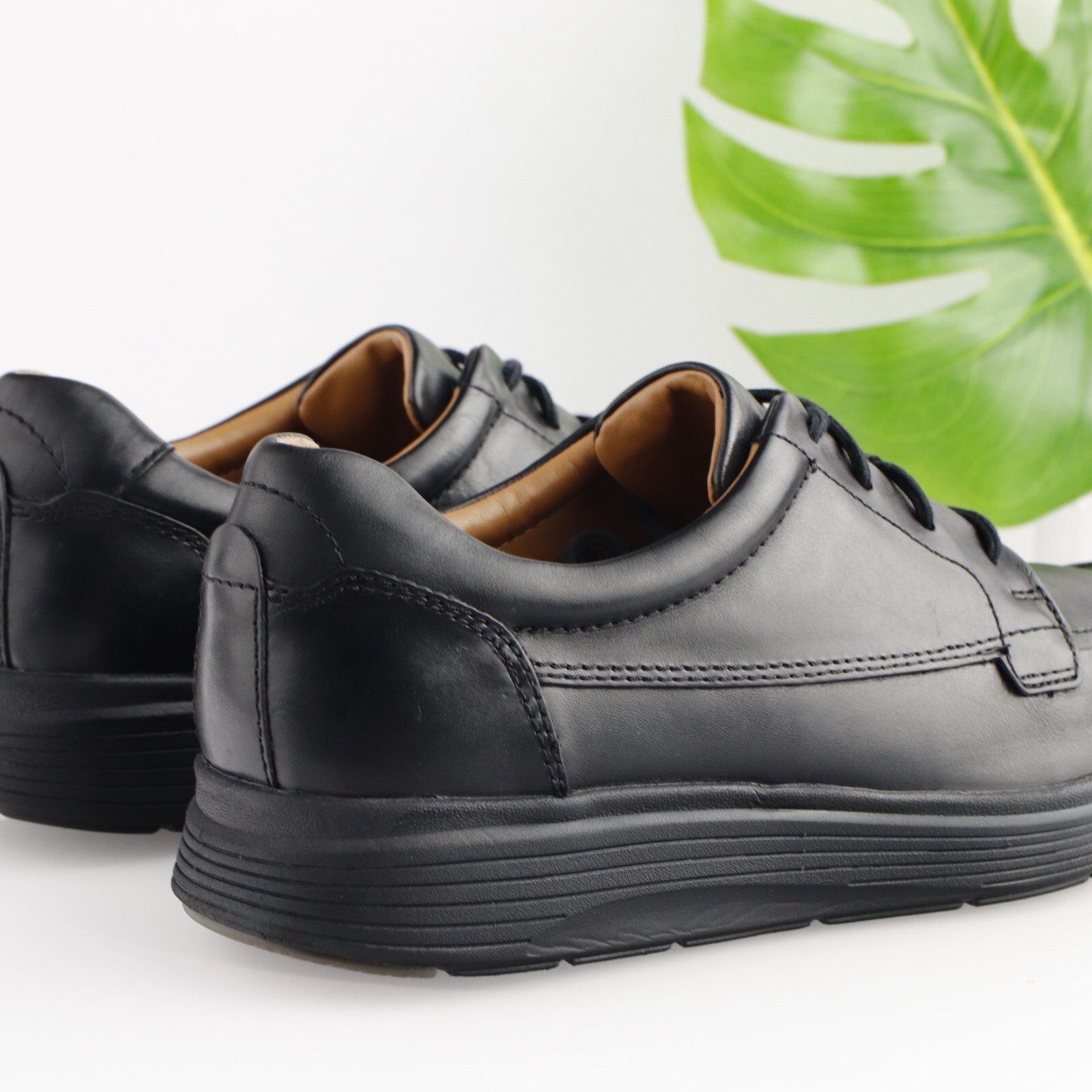 SAOLA Scarpa stringata casual Clarks uomo Un Abode Ease Oxford taglia 13 M pelle nera