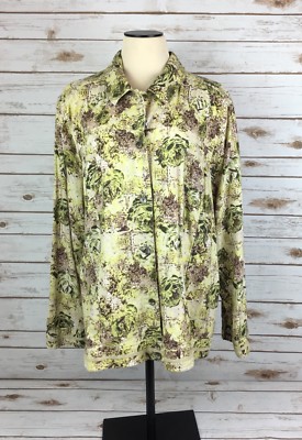 Christopher & Banks Ladies Jacket/Shirt 3X Plus Button Up Linen Blend L/Sleeve
