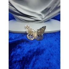 Vintage Goldtone Butterfly Hair Clips, 1" x 2"