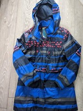 Mantaray Womens Rain Coat Jacket Size 14 Faithful & True Blue