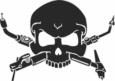 Vinyl Decal for Window  - Welder Skull