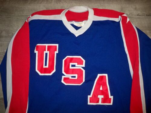 USA Olympics Cooper Miracle on Ice Hockey #9 Neal Broten Jersey Size XL Vtg Team