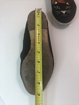 Charlotte Olympia Kitty Cat Flats Loafers Shoes Black gold