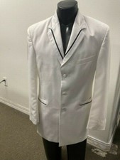 Vintage White with Black trim Claiborne tuxedo jacket