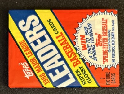 1988 Topps Major League Leaders Baseball Cards Pack Bob Welch Dodgers On Top