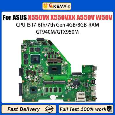 X550VX For ASUS X550VXK A550V W50V X550V Motherboard I5 I7 CPU 4G/8G-RAM GTX950M