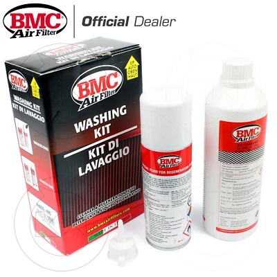 KIT PULIZIA PER FILTRO ARIA SPORTIVO BMC DETERGENTE 500 ml OLIO 200 ml MOTO AUTO