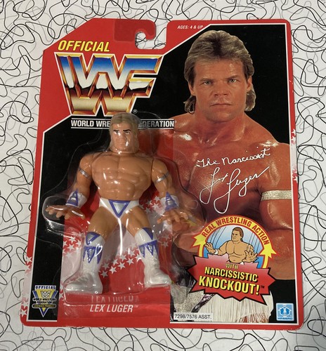 WWF Hasbro Lex Luger 1994 Series 8 Red Card WWE MO...