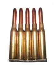 6.5x58 Portuguese Snap Caps Training Aid in Stripper Clip + Rattling & Black 6.5